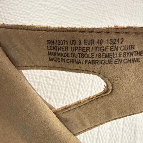 Taos Sandals Womens Size 9 Double U Tan Brown Comfort Slip On Slide - Picture 4 of 7